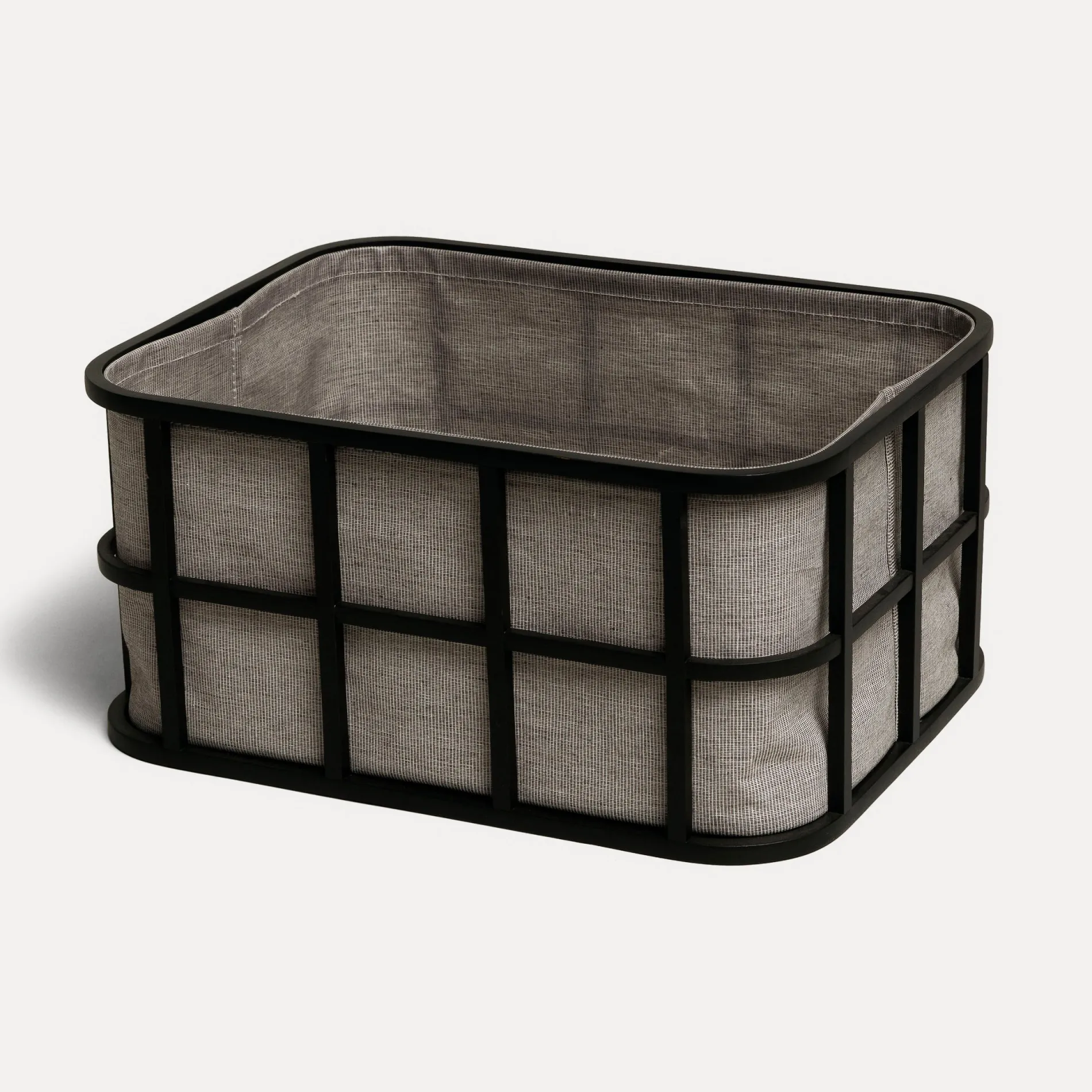 MÖVE Aufbewahrungsboxen-Bamboo Aufbewahrungskorb(black/grey)