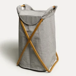 MÖVE Wäschekörbe-Bamboo Wäschekorb(grey)