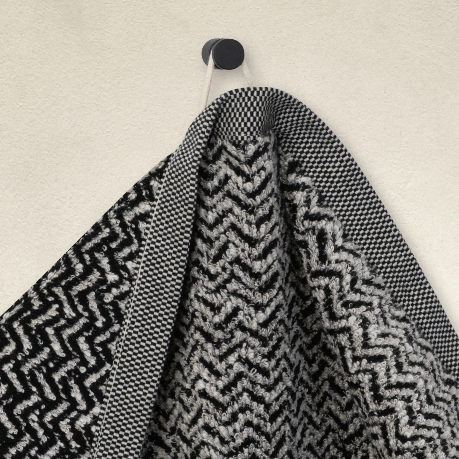 MÖVE Handtücher-Brooklyn Handtuch 50X100 cm(nature/black)