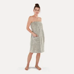 Damen MÖVE Damen|Saunabademäntel-Eden Sarong Gr. 40/48(nature/black)