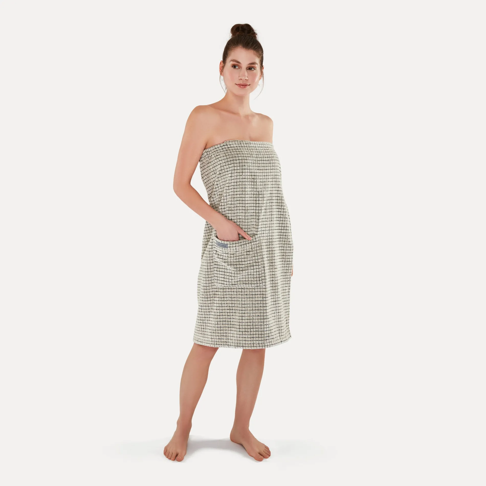 Damen MÖVE Damen|Saunabademäntel-Eden Sarong Gr. 40/48(nature/black)