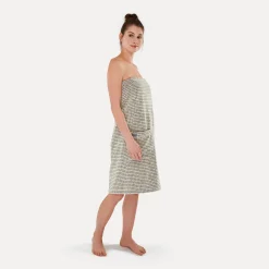 Damen MÖVE Damen|Saunabademäntel-Eden Sarong Gr. 40/48(nature/black)