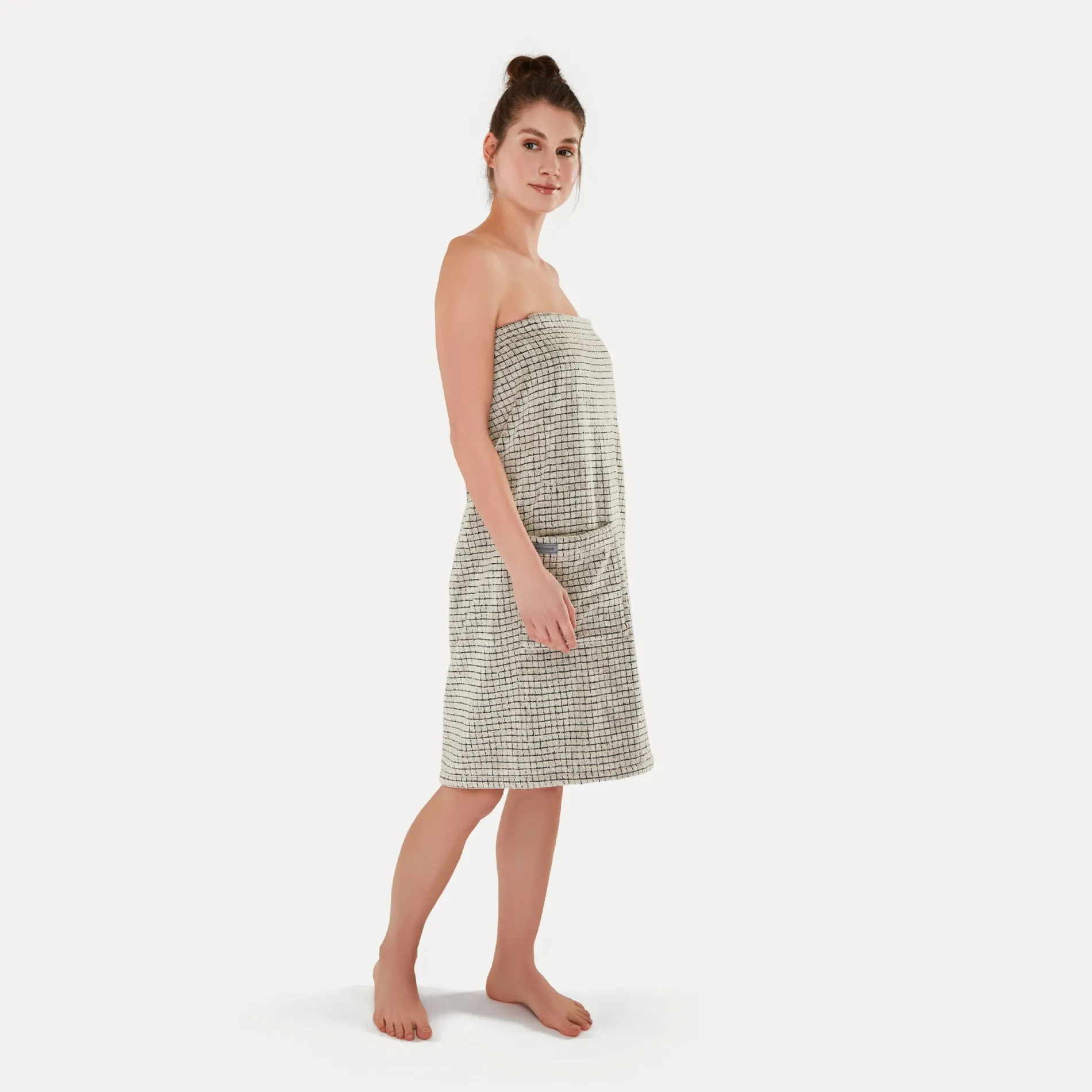 Damen MÖVE Damen|Saunabademäntel-Eden Sarong Gr. 40/48(nature/black)