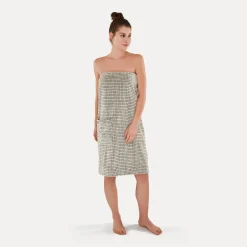 Damen MÖVE Damen|Saunabademäntel-Eden Sarong Gr. 40/48(nature/black)