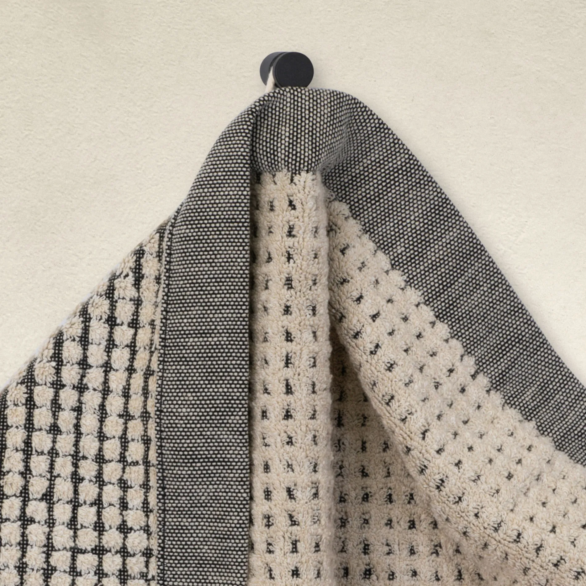 MÖVE Saunatücher-Eden Saunatuch 80X200 cm(nature/black)