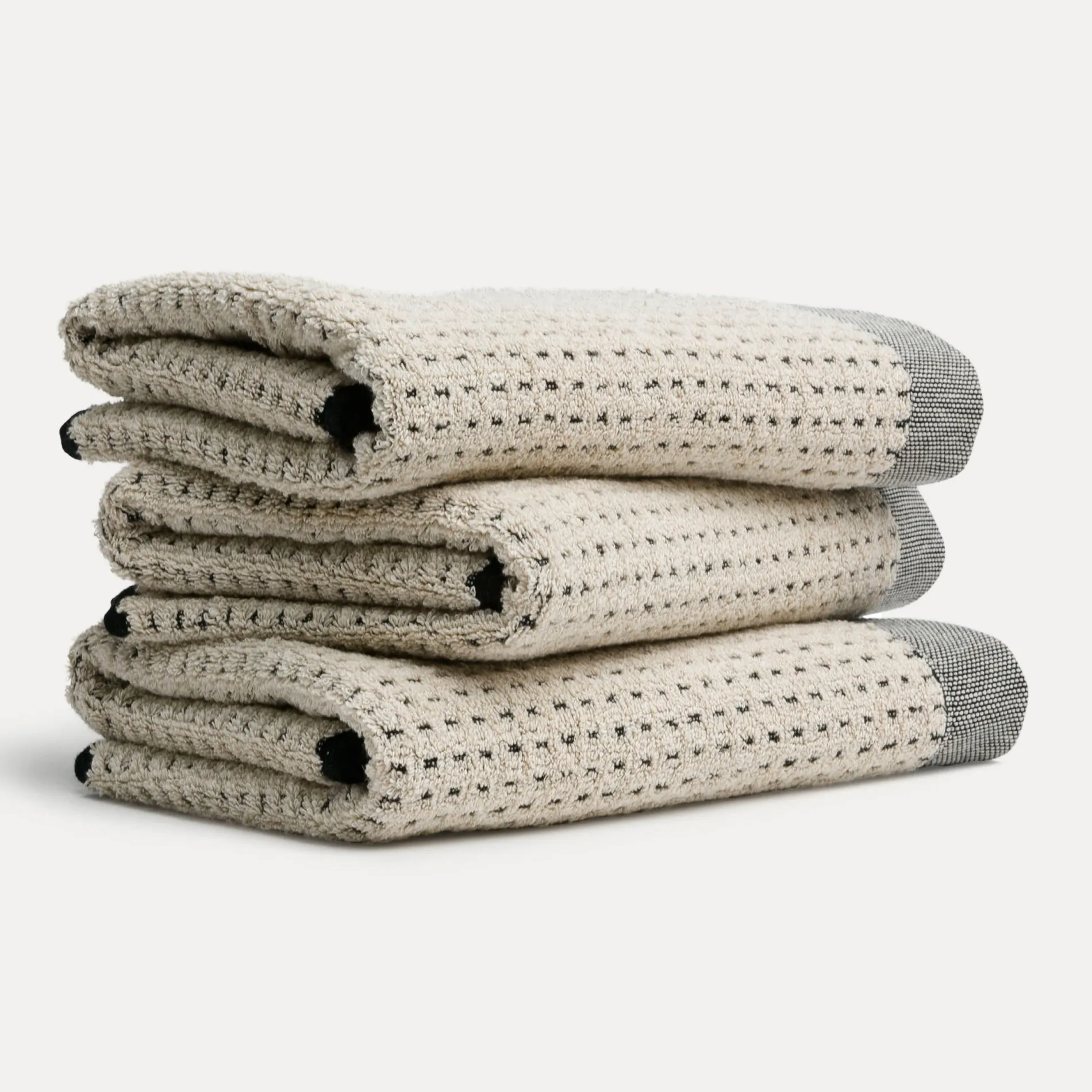 MÖVE Saunatücher-Eden Saunatuch 80X200 cm(nature/black)