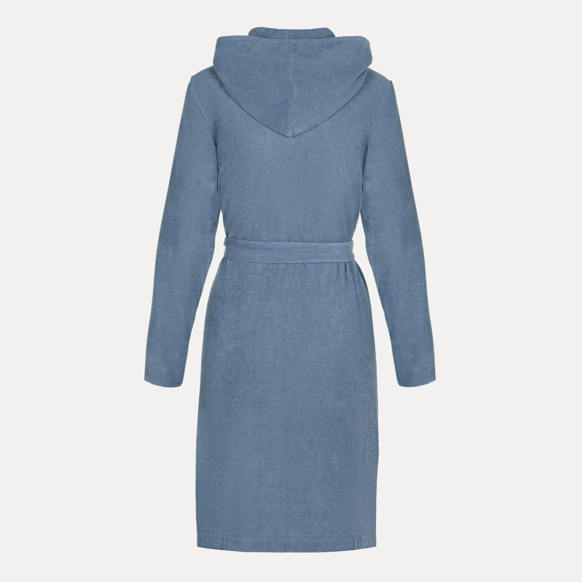 Damen MÖVE Damen|Mit Kapuze-Homewear Bademantel mit Kapuze blau(steel blue)