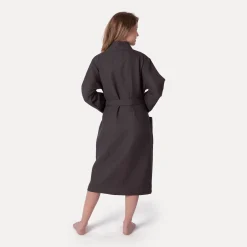 Damen MÖVE Damen|Herren-Homewear Kimono grau(graphite)