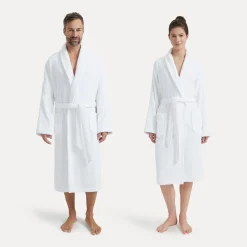 Damen MÖVE Damen|Herren-Homewear Schalkragenmantel weiß(snow)