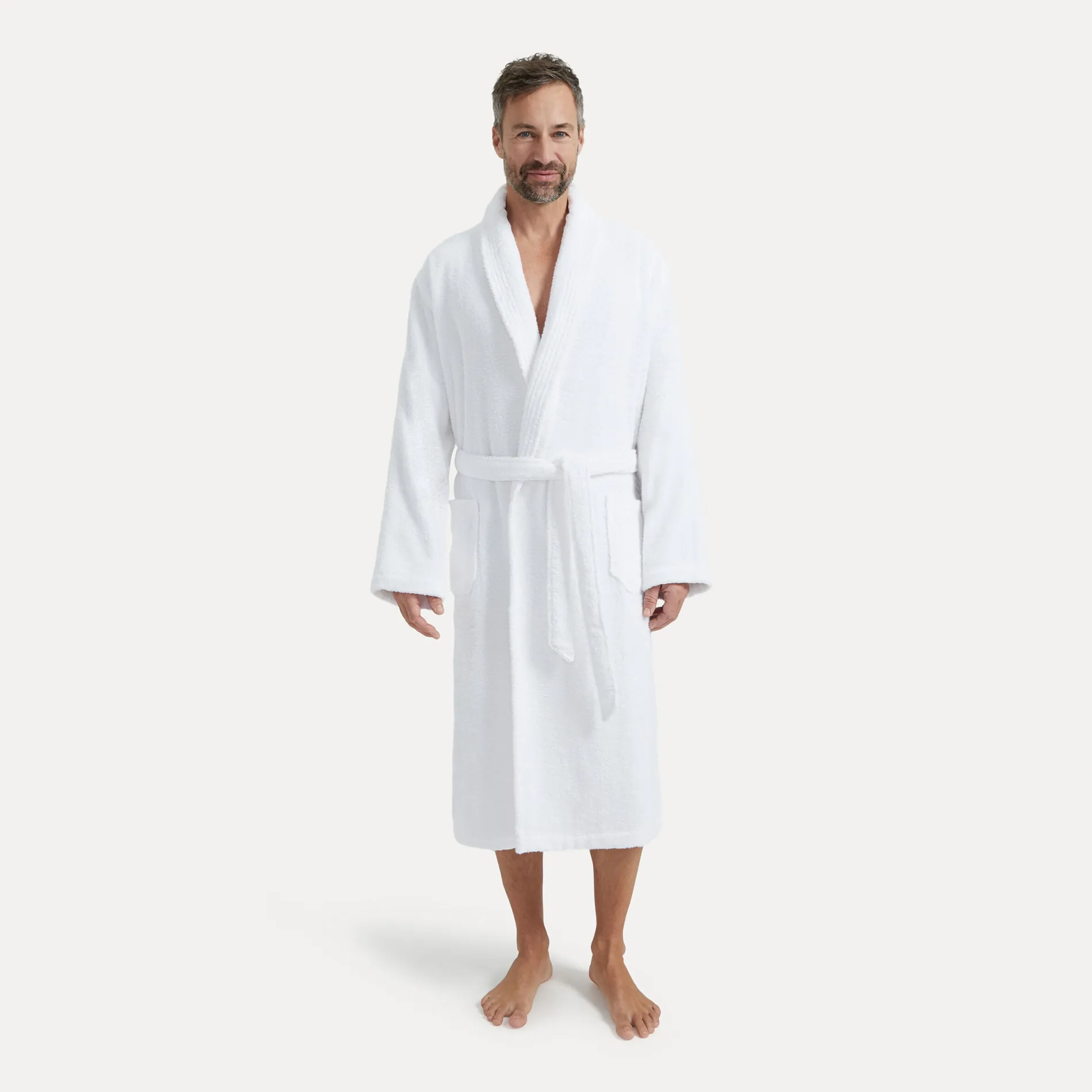 Damen MÖVE Damen|Herren-Homewear Schalkragenmantel weiß(snow)