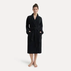 Damen MÖVE Damen|Herren-Homewear Schalkragenmantel schwarz(black)