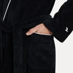 Damen MÖVE Damen|Herren-Homewear Schalkragenmantel schwarz(black)