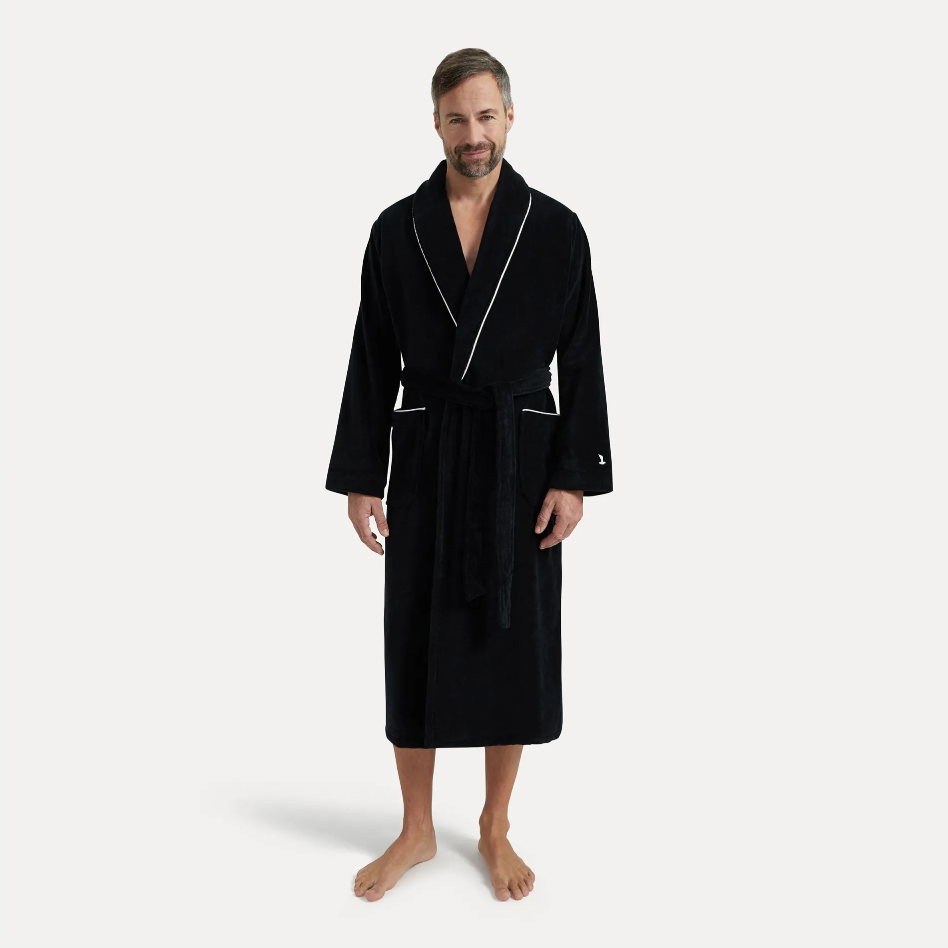 Damen MÖVE Damen|Herren-Homewear Schalkragenmantel schwarz(black)