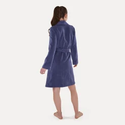 MÖVE Kurze Bademäntel|Damen-Homewear Schalkragenmantel lila(blueberry)