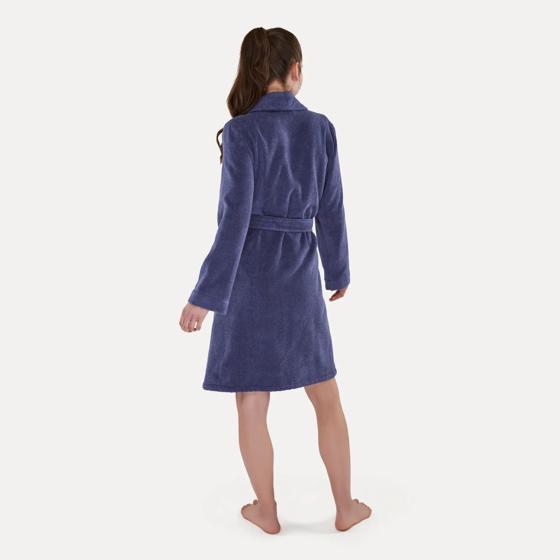 MÖVE Kurze Bademäntel|Damen-Homewear Schalkragenmantel lila(blueberry)