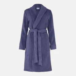 MÖVE Kurze Bademäntel|Damen-Homewear Schalkragenmantel lila(blueberry)