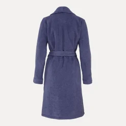 MÖVE Kurze Bademäntel|Damen-Homewear Schalkragenmantel lila(blueberry)