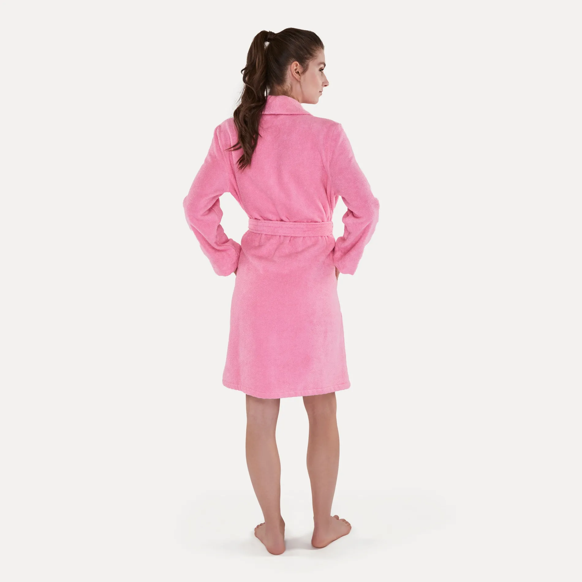 Damen MÖVE Damen|Kurze Bademäntel-Homewear Schalkragenmantel pink(flamingo)