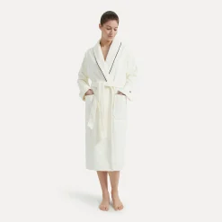 Damen MÖVE Damen|Herren-Homewear Schalkragenmantel beige(ivory)