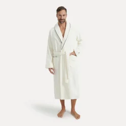 Damen MÖVE Damen|Herren-Homewear Schalkragenmantel beige(ivory)