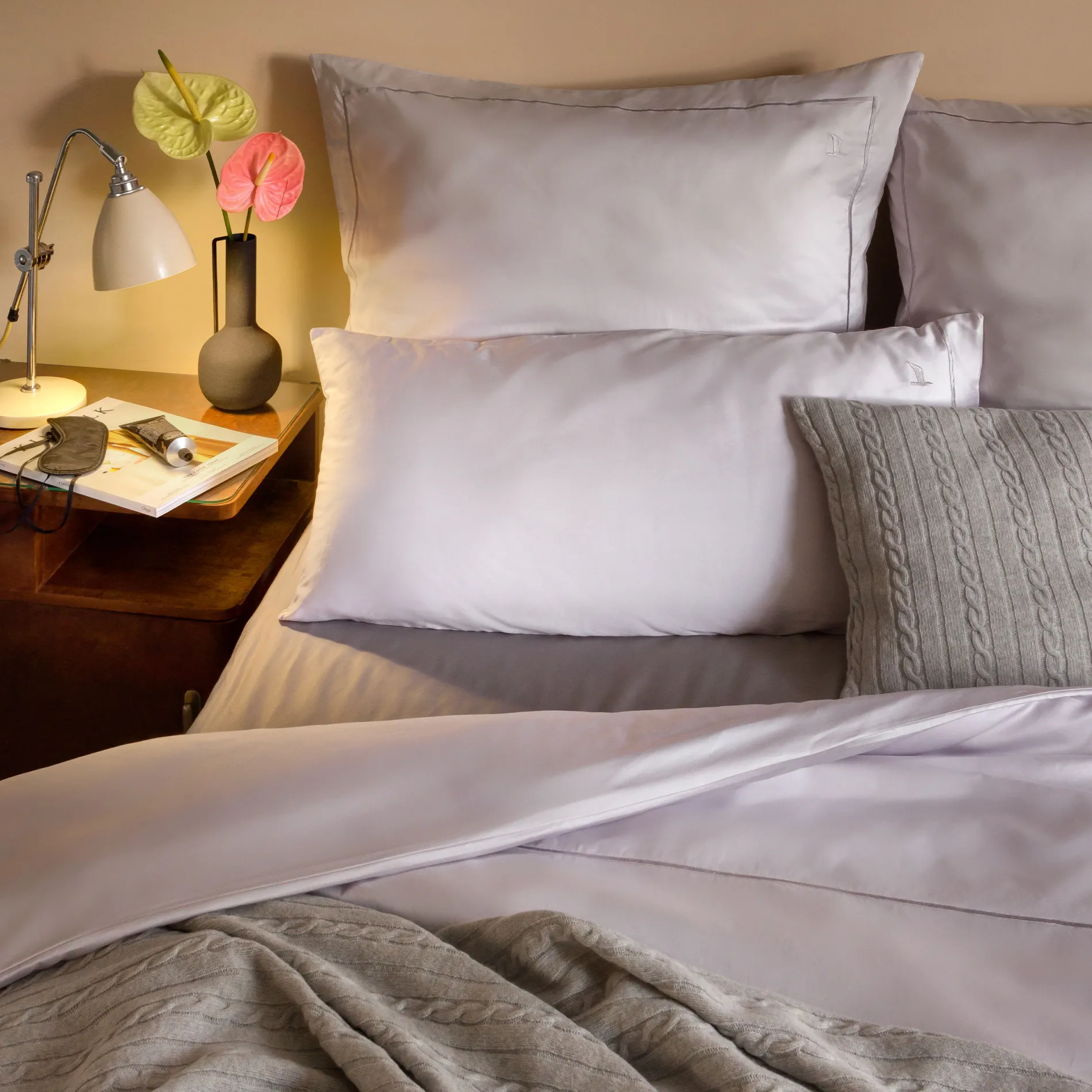 MÖVE Bettbezüge|Kissenbezüge-Luxury Kissenbezug 80x40 cm(light blue)