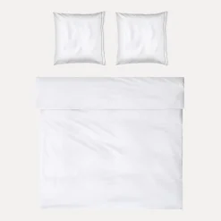 MÖVE Bettbezüge|Bettwäsche 200X200-Noblesse Bettwäsche 200x200 cm + 2x80x80 cm(white/grey)