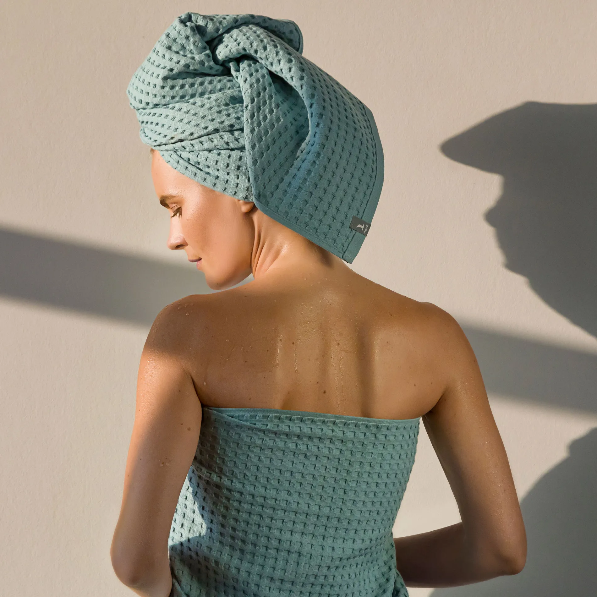 MÖVE Duschtücher-Piquée Duschtuch 70X140 cm(steel blue)