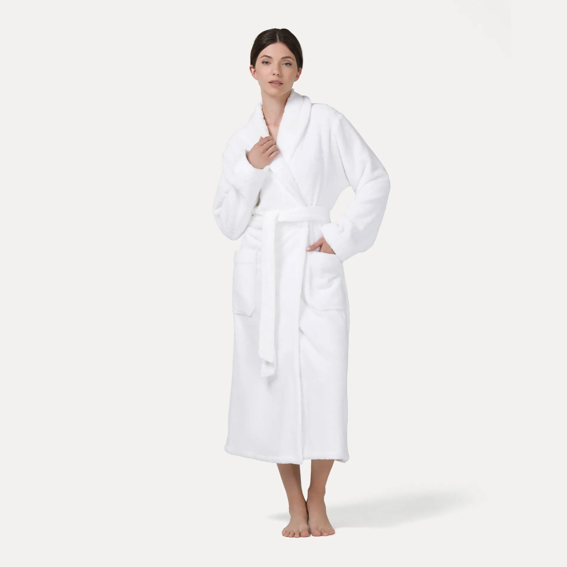 Damen MÖVE Damen|Herren-Pure Luxury Schalkragenmantel weiß(snow)