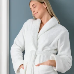 Damen MÖVE Damen|Herren-Pure Luxury Schalkragenmantel weiß(snow)