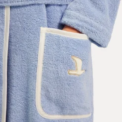 Kinder MÖVE Kinder-Soft Hug Bademantel mit Kapuze blau(aqua)