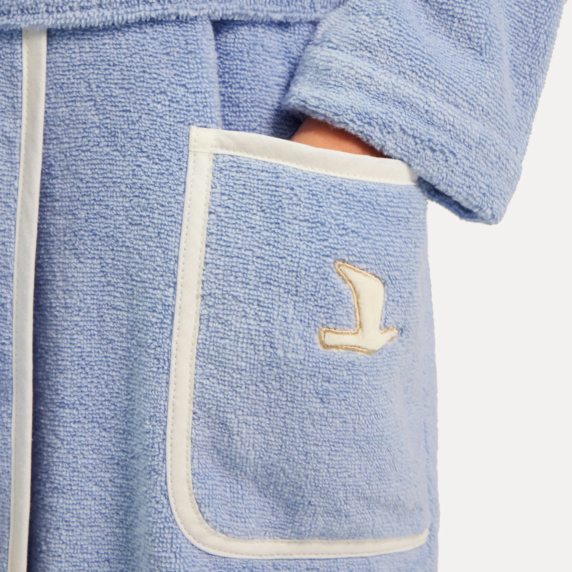 Kinder MÖVE Kinder-Soft Hug Bademantel mit Kapuze blau(aqua)