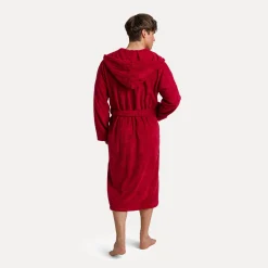 Damen MÖVE Damen|Herren-Superwuschel Bademantel mit Kapuze rot(ruby)