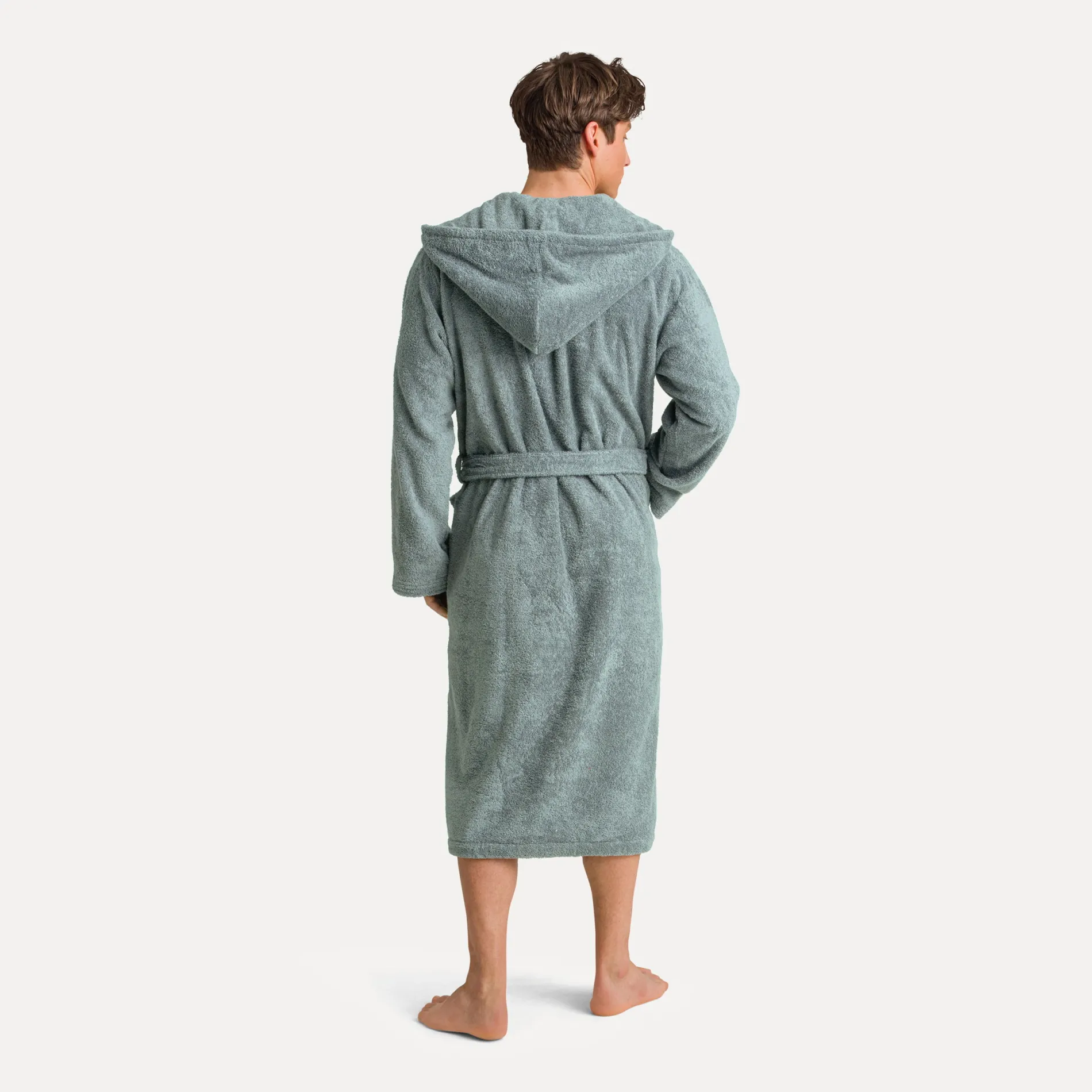 Damen MÖVE Damen|Herren-Superwuschel Bademantel mit Kapuze grün(tea)