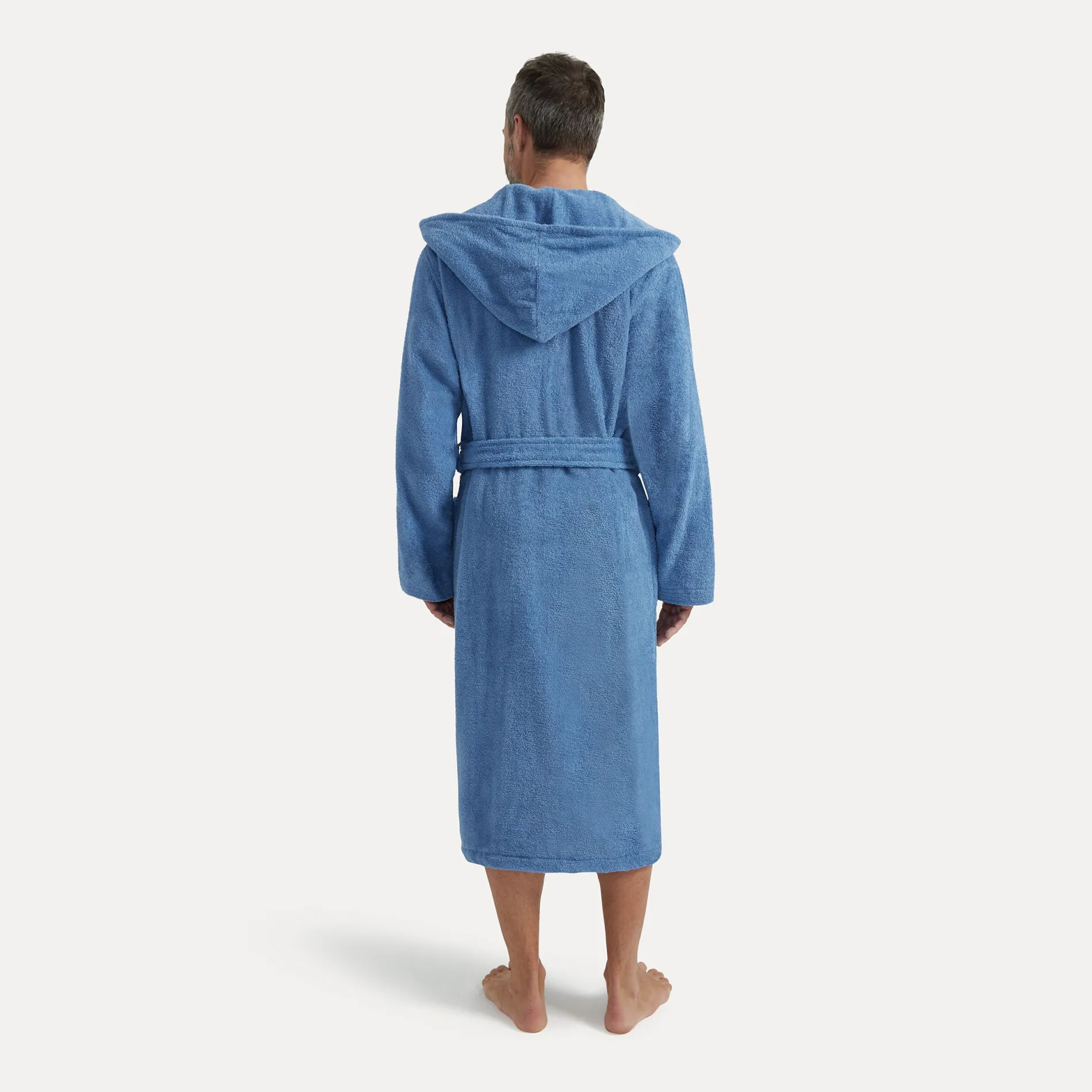 Damen MÖVE Damen|Herren-Superwuschel Bademantel mit Kapuze blau(cornflower)