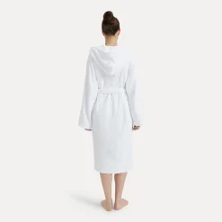 Damen MÖVE Damen|Herren-Superwuschel Bademantel mit Kapuze weiß(snow)
