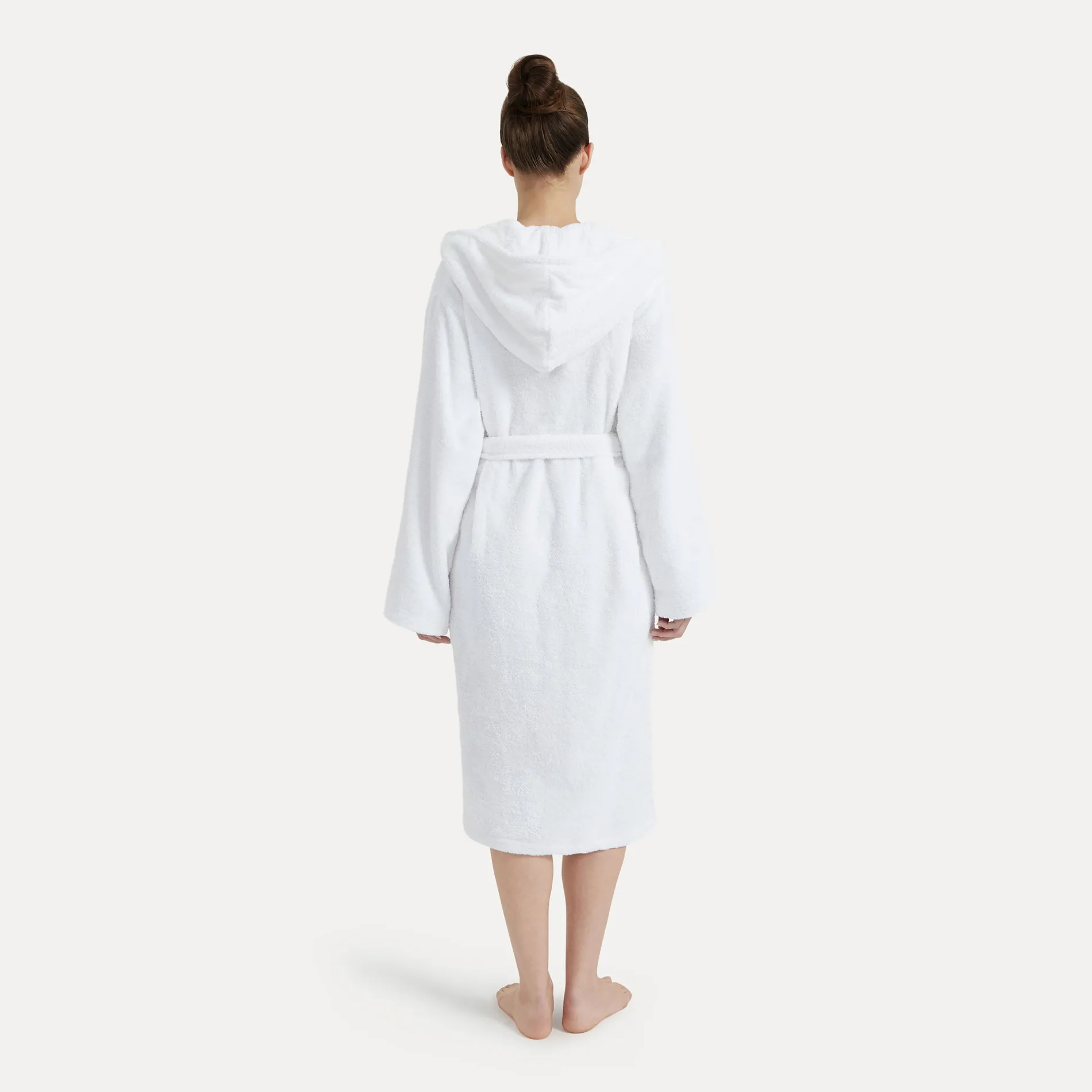 Damen MÖVE Damen|Herren-Superwuschel Bademantel mit Kapuze weiß(snow)