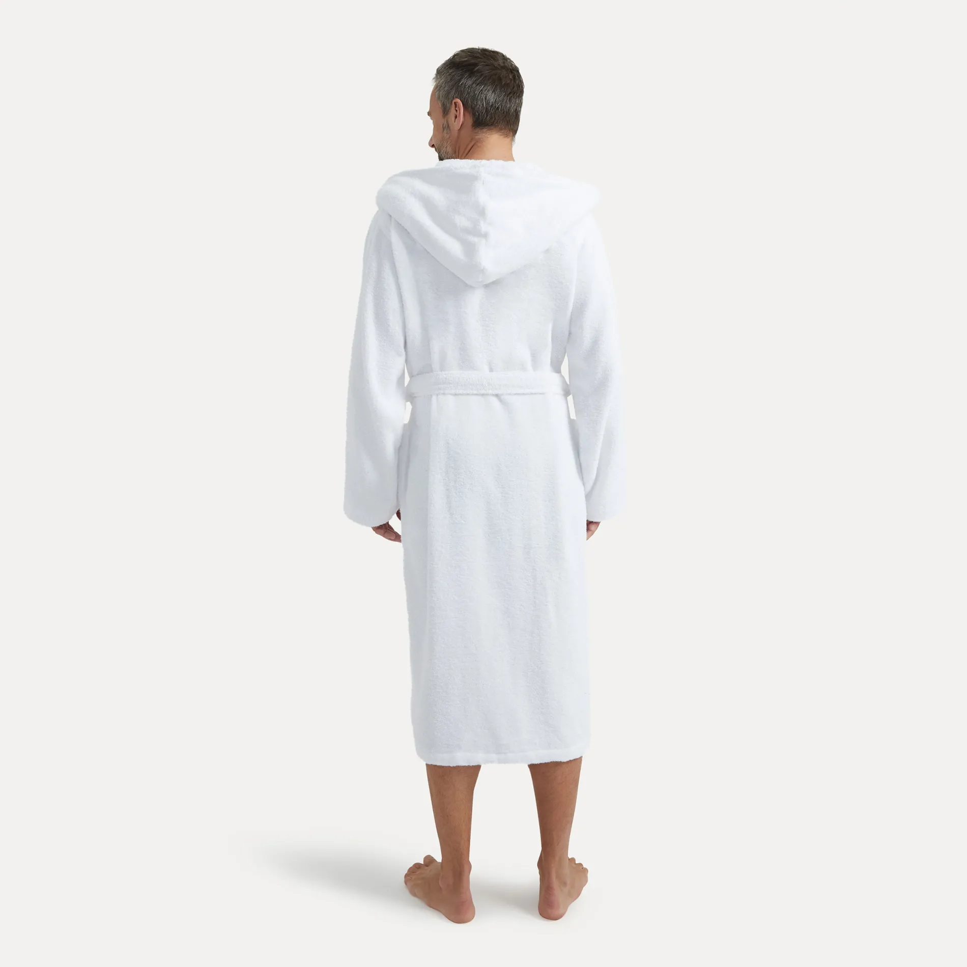 Damen MÖVE Damen|Herren-Superwuschel Bademantel mit Kapuze weiß(snow)