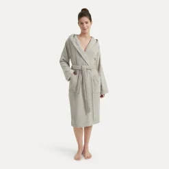 Damen MÖVE Damen|Herren-Superwuschel Bademantel mit Kapuze beige(cashmere)