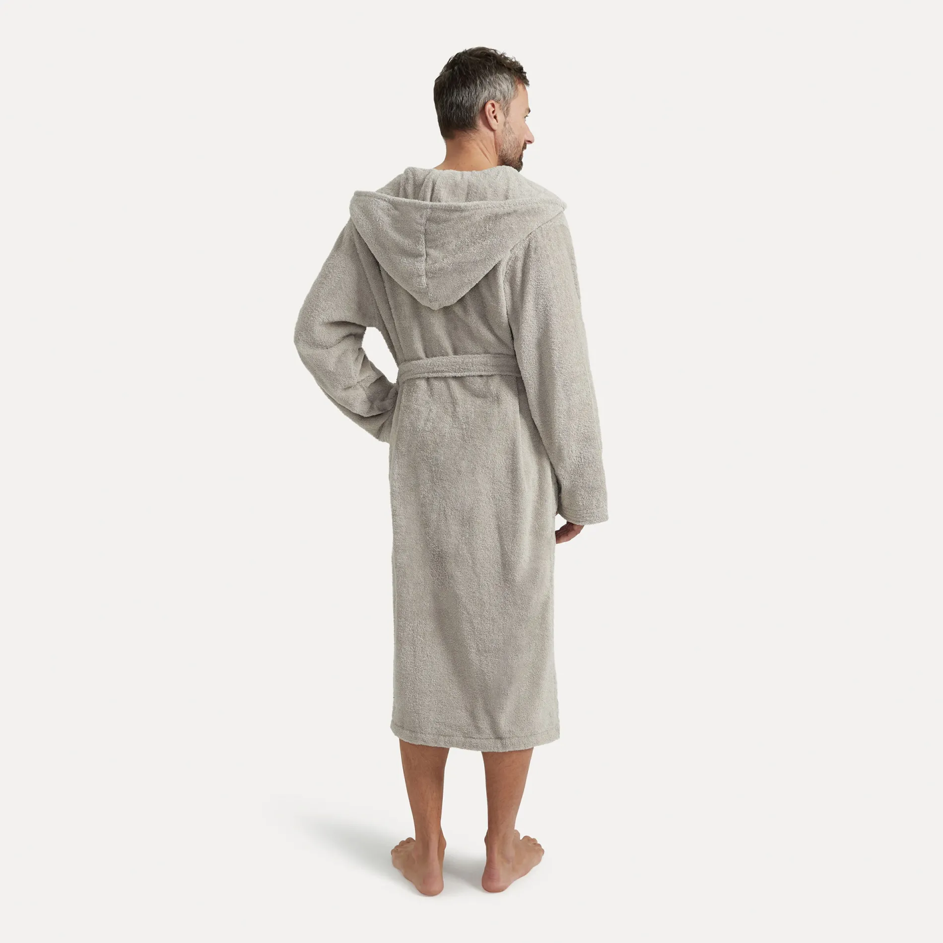 Damen MÖVE Damen|Herren-Superwuschel Bademantel mit Kapuze beige(cashmere)