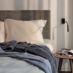 Damen MÖVE Damen|Herren-Superwuschel Bademantel mit Kapuze beige(cashmere)