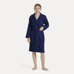 Kinder MÖVE Kinder-Superwuschel Bademantel mit Kapuze blau(deep sea)
