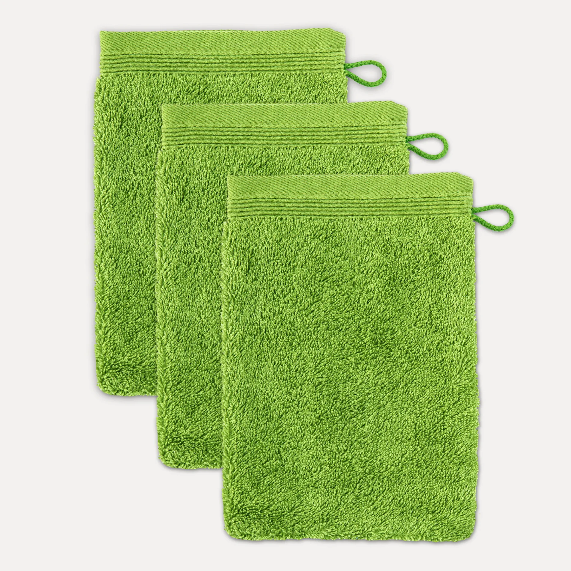 MÖVE Handtuchsets|Waschhandschuhe-Superwuschel Waschhandschuhset 3-TLG(peridot)
