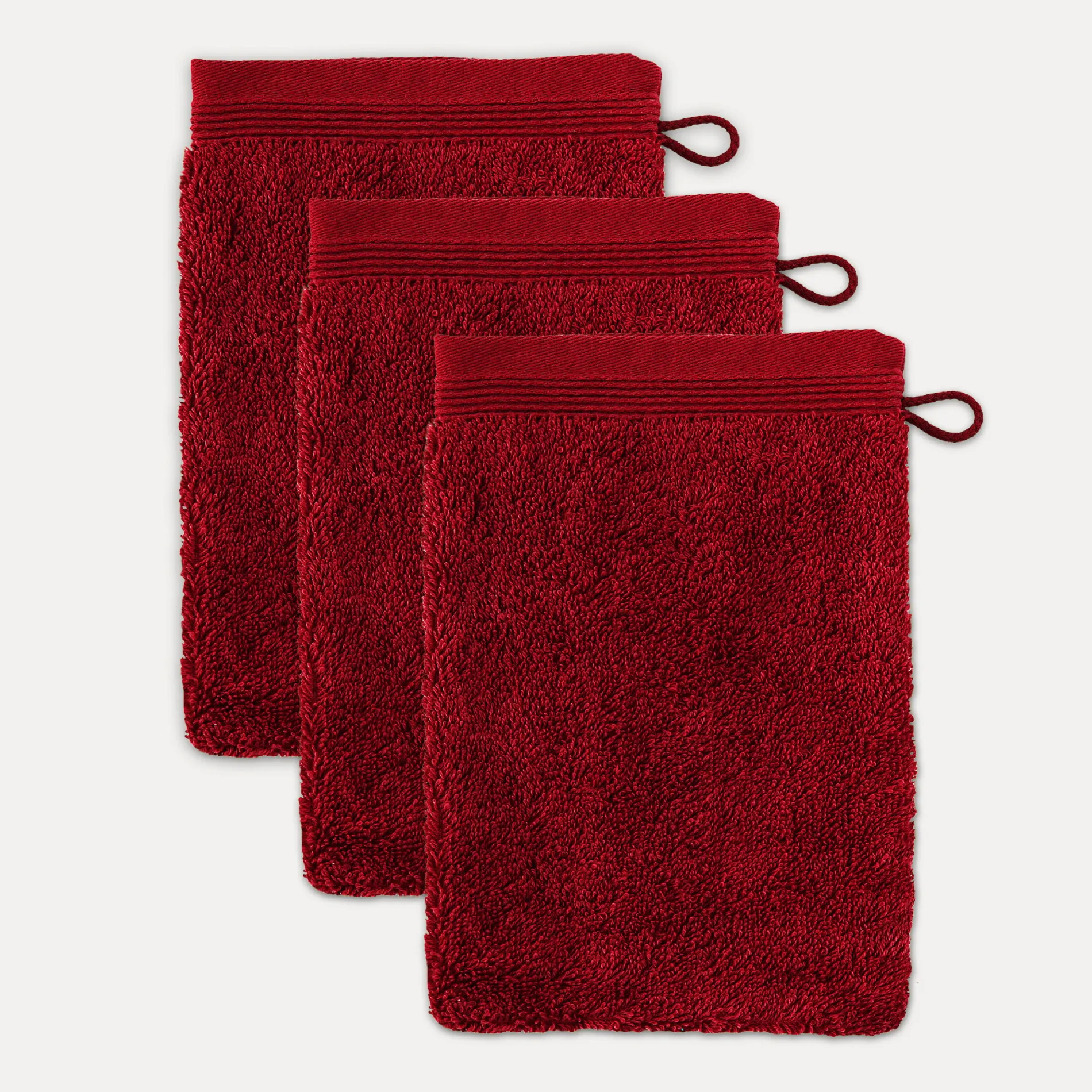 MÖVE Handtuchsets|Waschhandschuhe-Superwuschel Waschhandschuhset 3-TLG(ruby)