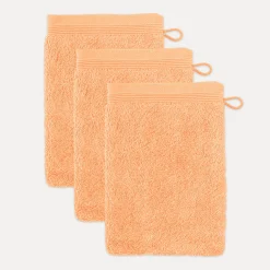 MÖVE Handtuchsets|Kleine Handtücher-Superwuschel Waschhandschuhset 3-TLG(peach fuzz)