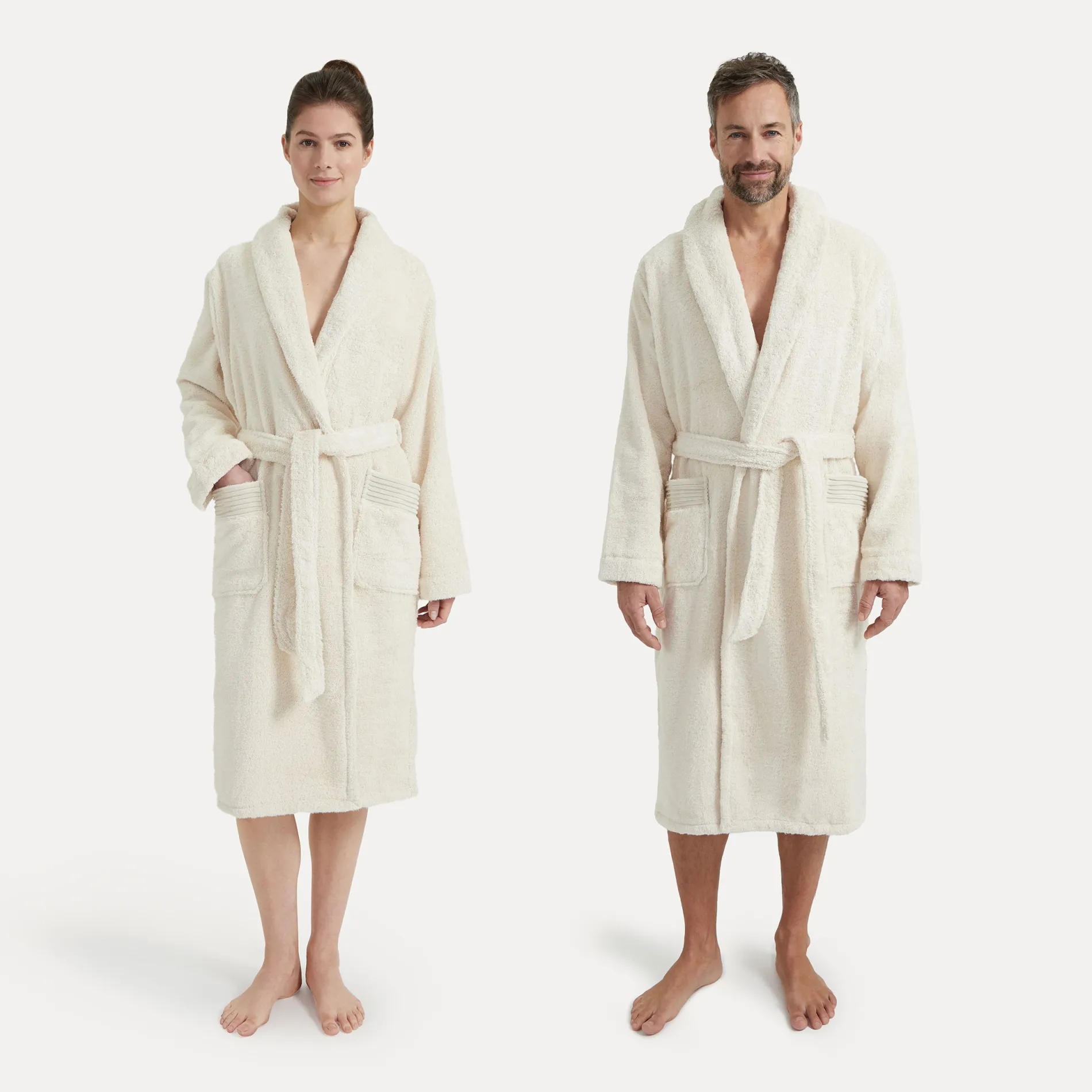 Damen MÖVE Damen|Herren-Wellness Schalkragenmantel beige(nature)