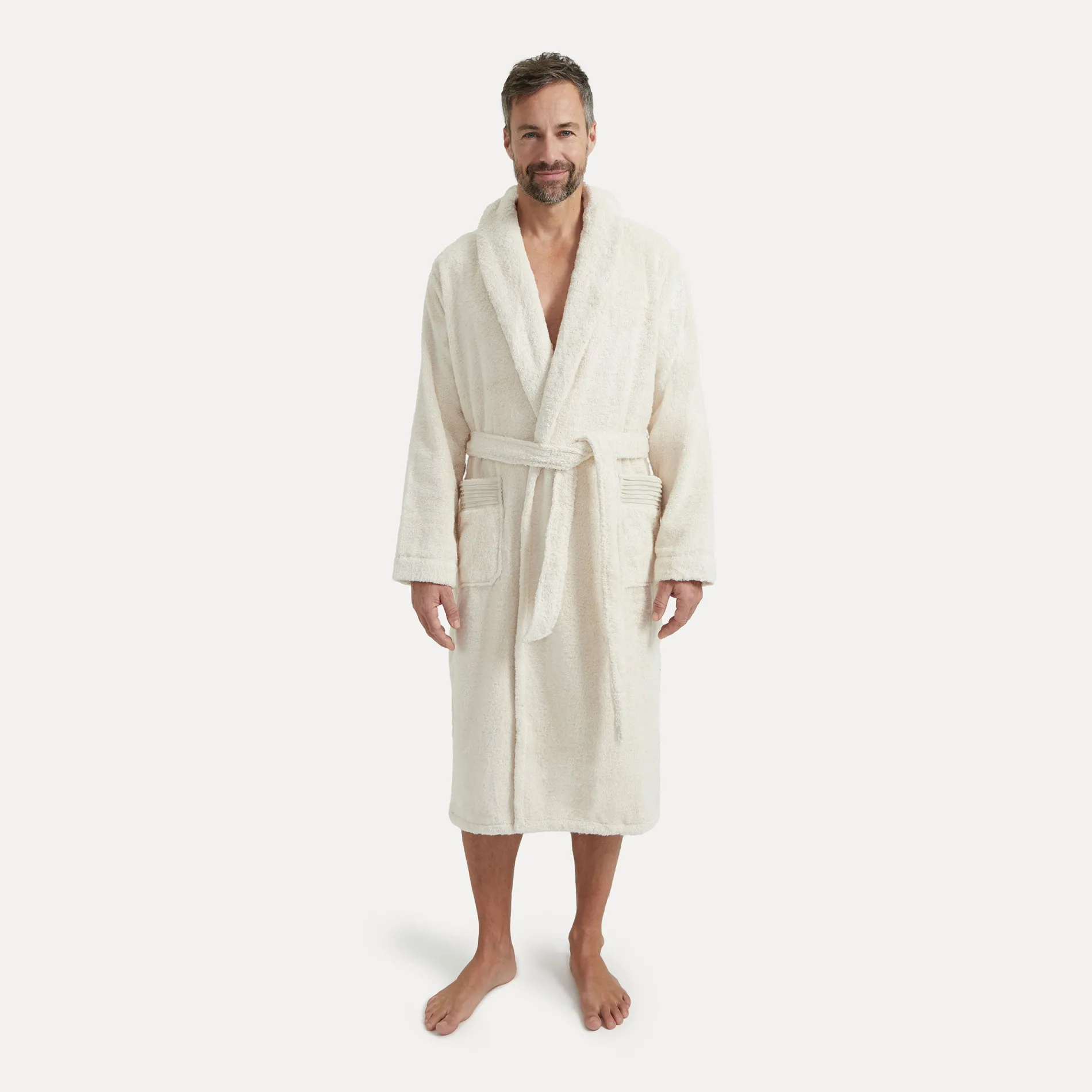 Damen MÖVE Damen|Herren-Wellness Schalkragenmantel beige(nature)